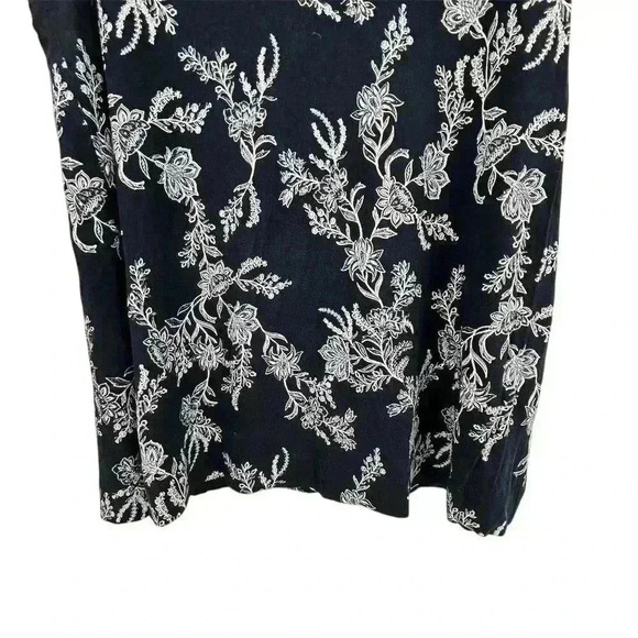 J.Jill Wearever Women's S Black Floral Tank Top Casual Basic - Picture 3 of 6